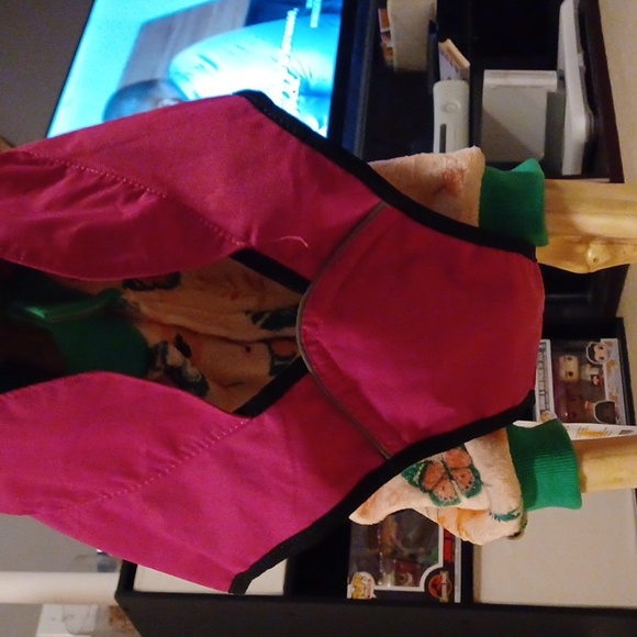 Mile High Life Dog Raincoat LG reflective pink NWOT - Picture 2 of 4